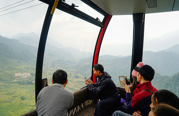 Ngắm mùa vàng từ cáp treo lên đỉnh Fansipan